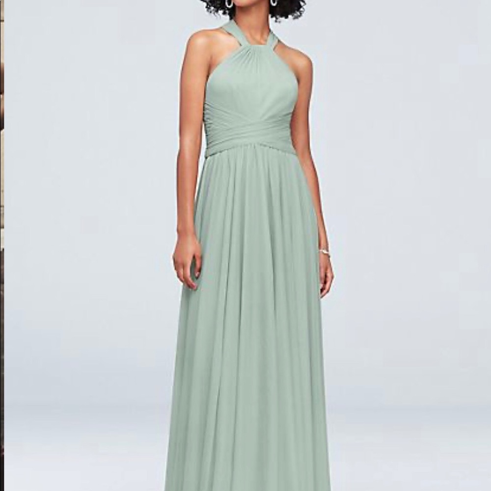 David’s bridal dress dusty sage